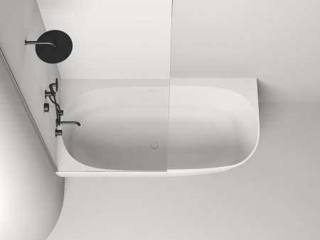 Ванна из искусственного камня Salini SOFIA 102525M 170х85 пристенная асимметричная